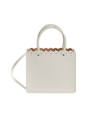 Garance 16 Leather Tote Bag - Optic White