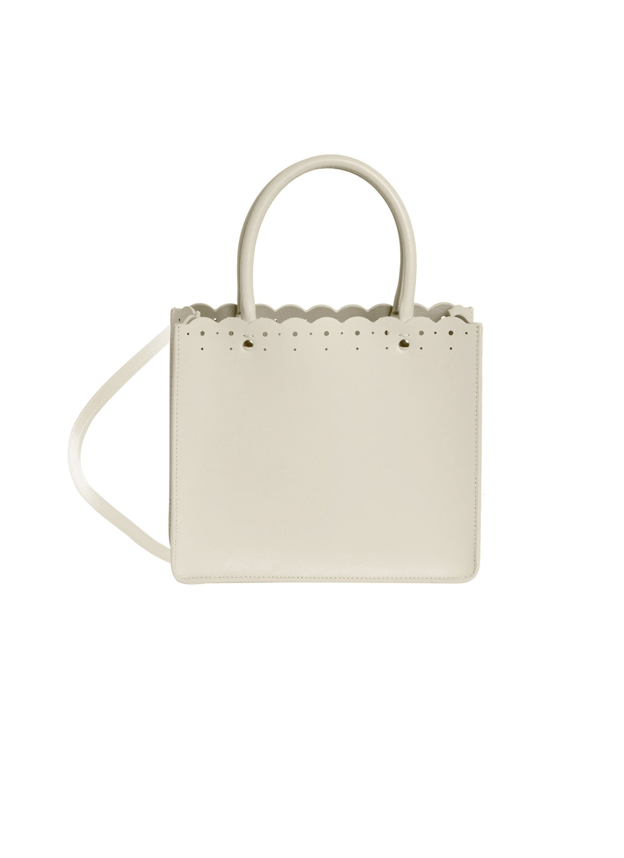 Sac cabas Garance 16 en cuir - Ivoire