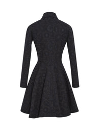 Tailored embroidered wool coat - Nuit