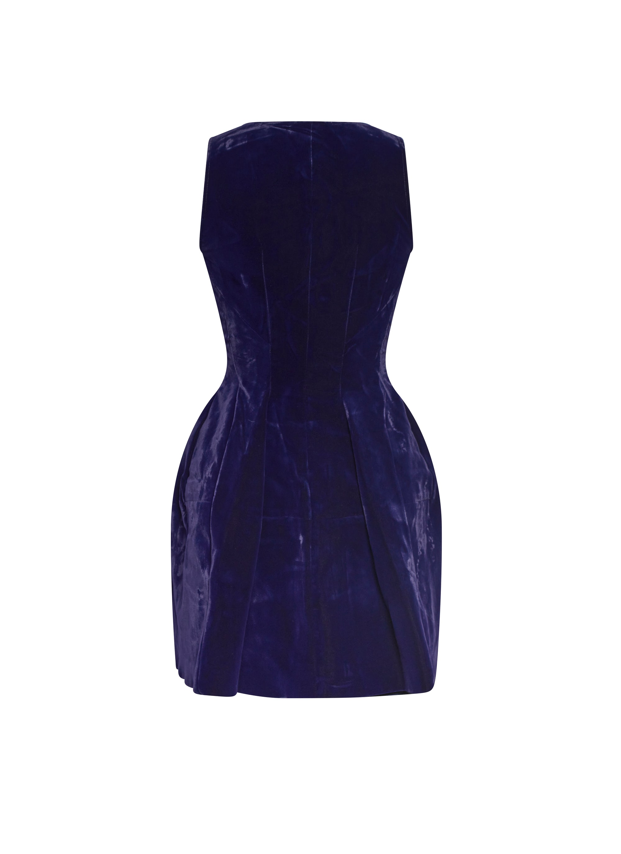 Sleeveless dress with zip opening - Indigo