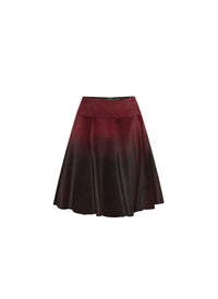 Gradient leather skirt - Garnet