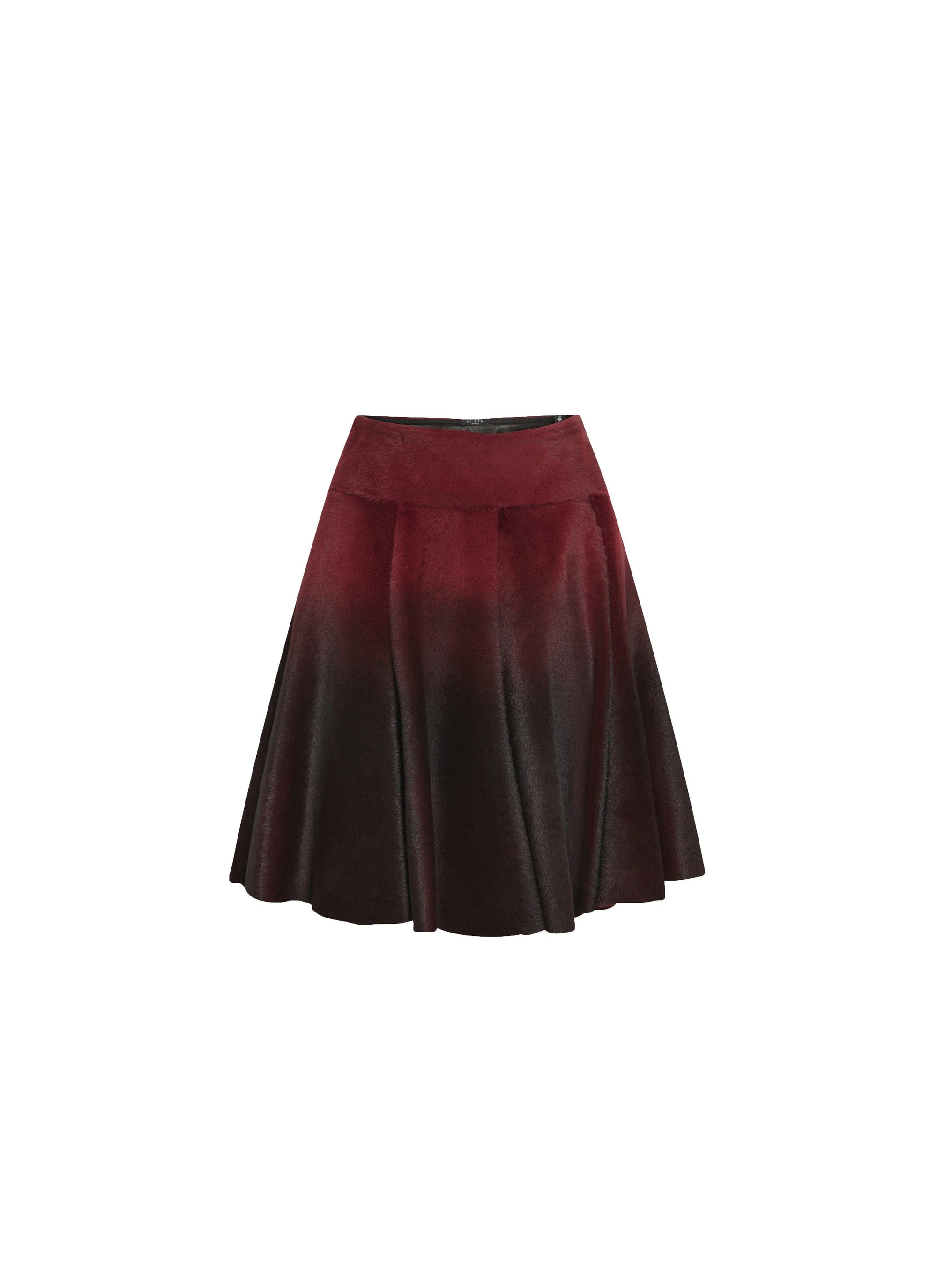 Gradient leather skirt - Garnet