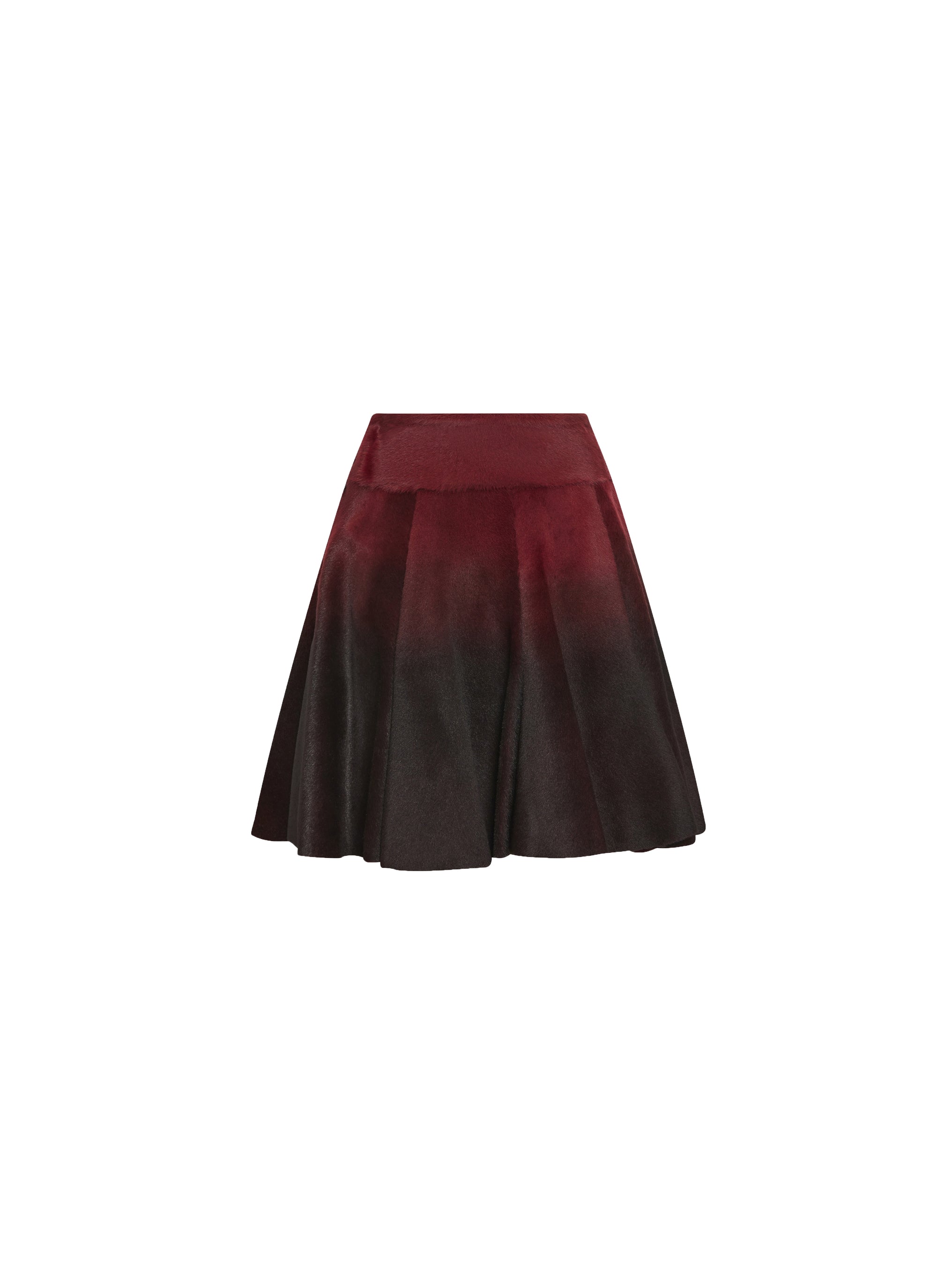 Gradient leather skirt - Garnet