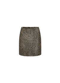 Asteroid Leather Mini Skirt - Black & Rose Gold