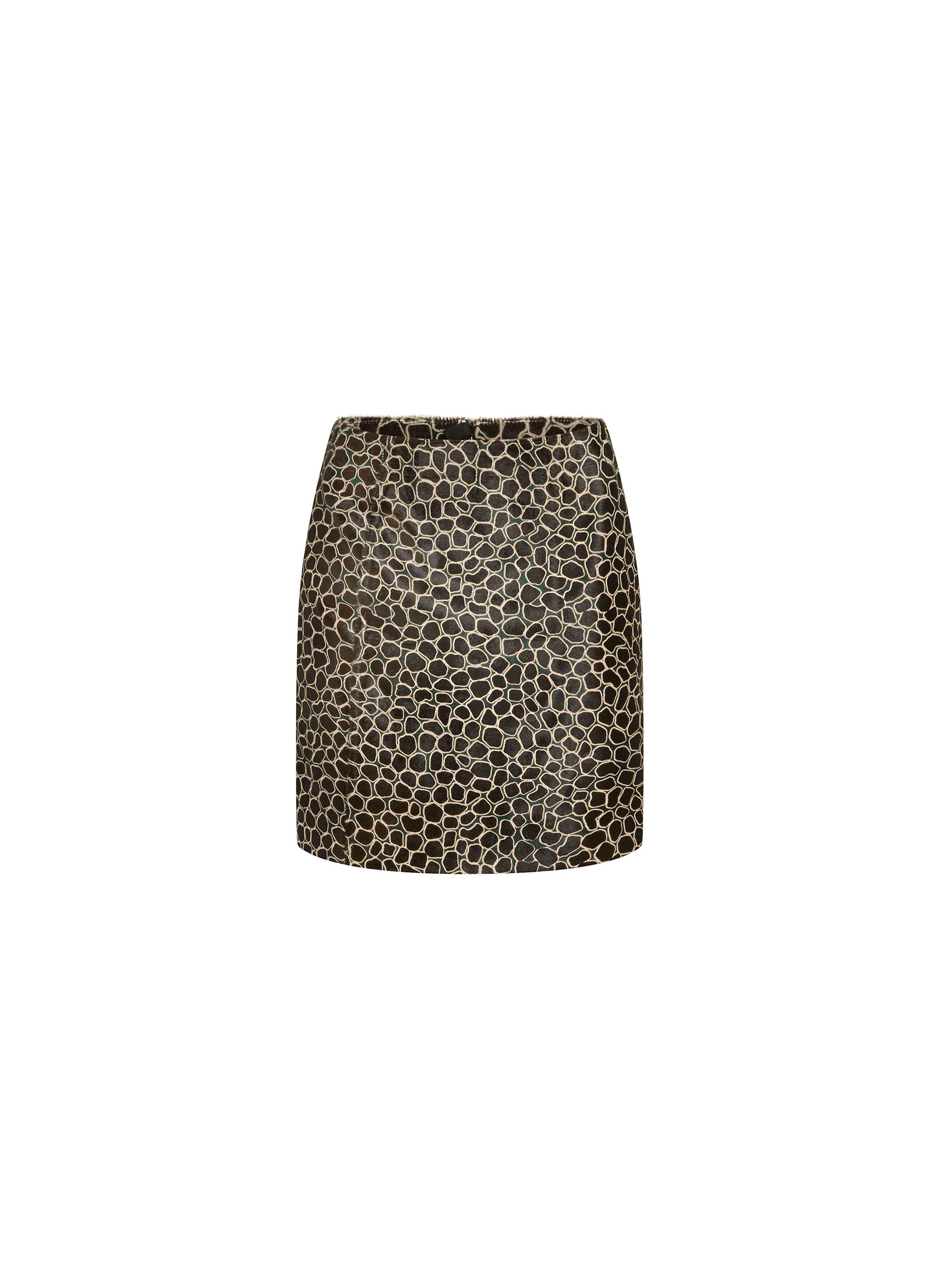 Asteroid Leather Mini Skirt - Black & Rose Gold