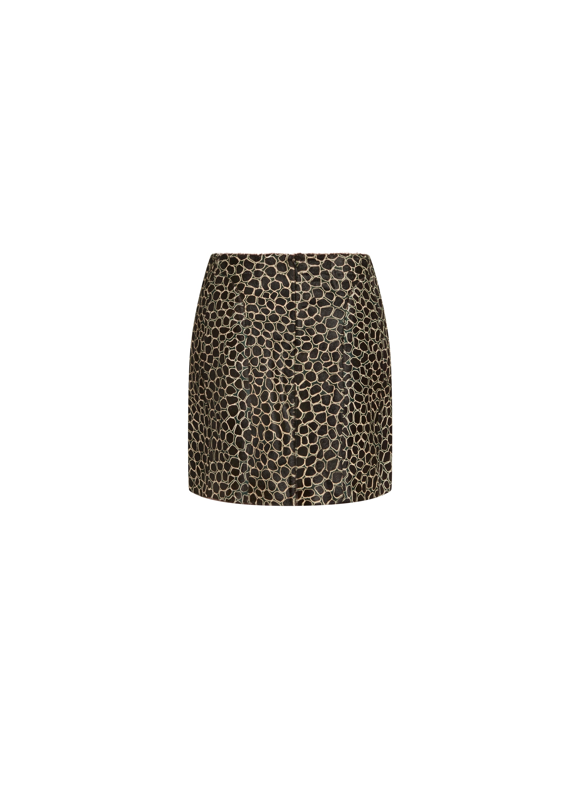 Asteroid Leather Mini Skirt - Black & Rose Gold