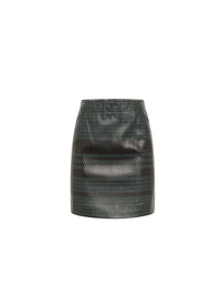 Mini-jupe en cuir - Noir & Or Rose