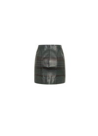 Mini-jupe en cuir - Noir & Or Rose