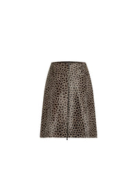 Jupe courte en cuir imprimée bicolore - Noir & Blanc