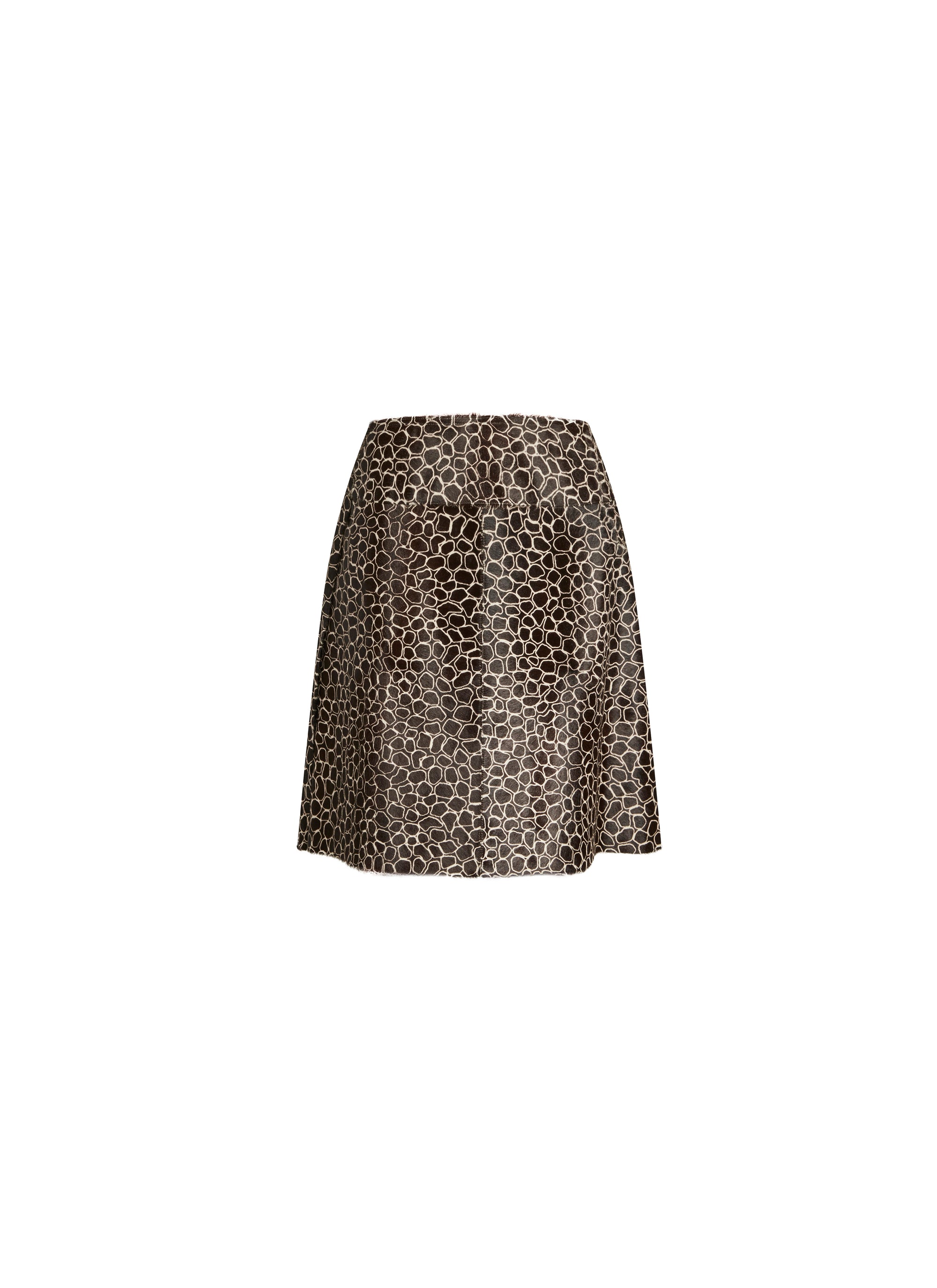 Jupe courte en cuir imprimée bicolore - Noir & Blanc