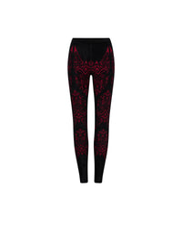 Legging à motif - Noir & Rubis