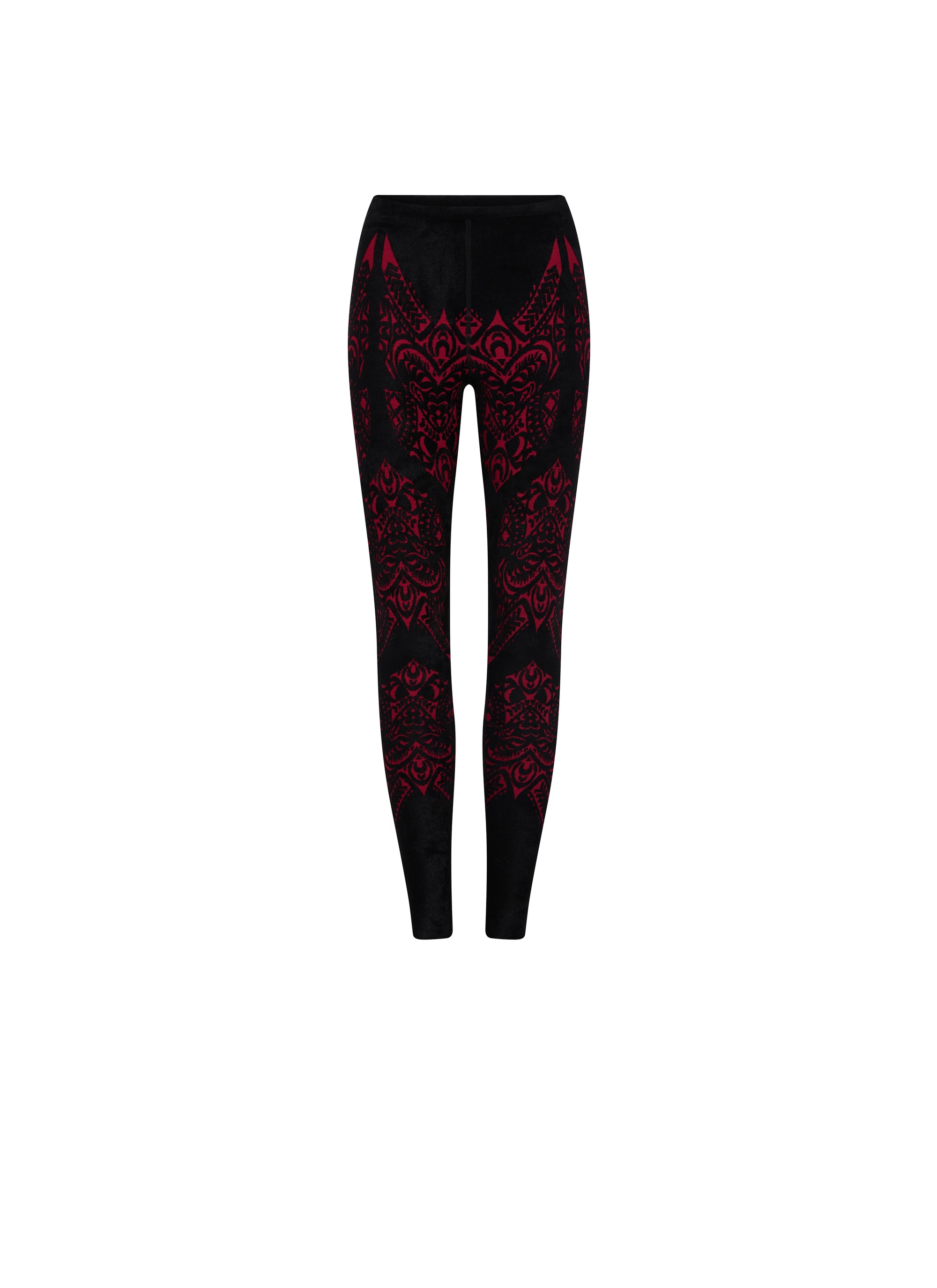 Legging à motif - Noir & Rubis