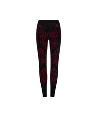 Legging à motif - Noir & Rubis