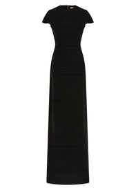 Short-sleeved dress with contrasting pattern - Black intense