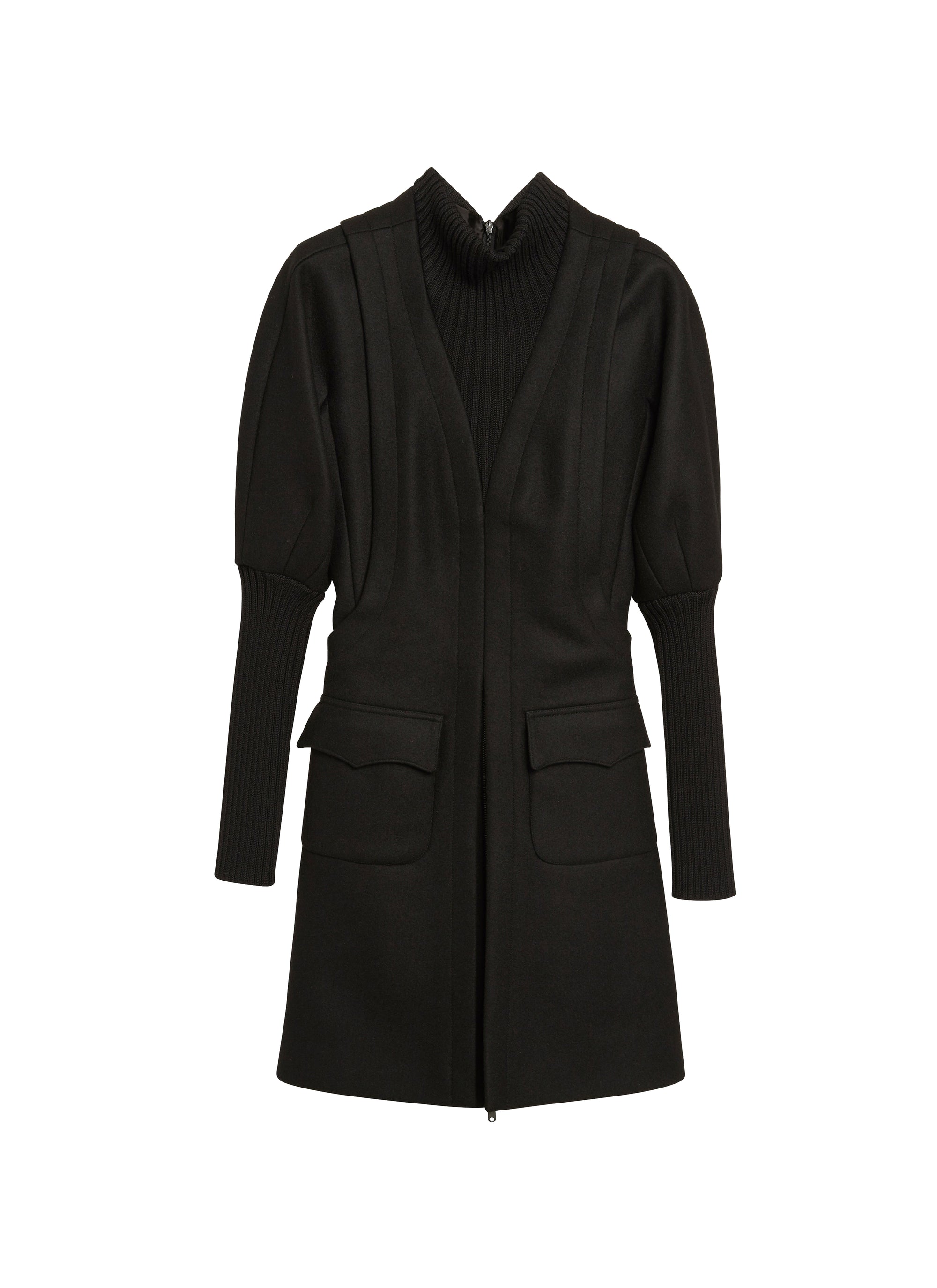 Robe zippée en cachemire - Noir