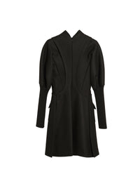 Robe zippée en cachemire - Noir