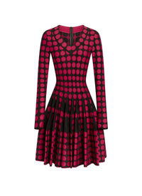 Contrast sun dress - Black & Ruby