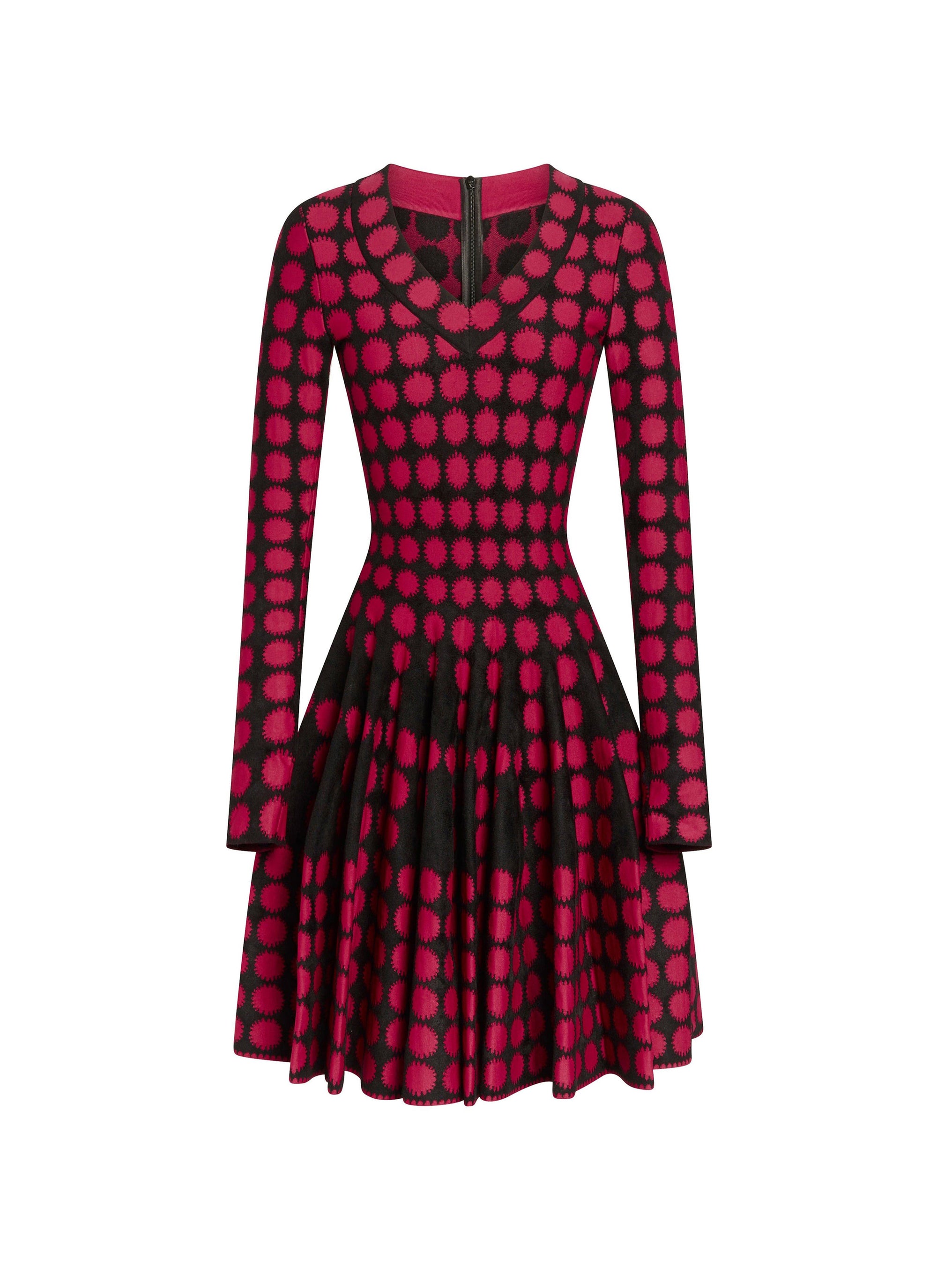 Contrast sun dress - Black & Ruby