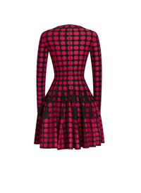 Contrast sun dress - Black & Ruby