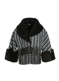 Bolero Arches en cuir - Noir & Blanc
