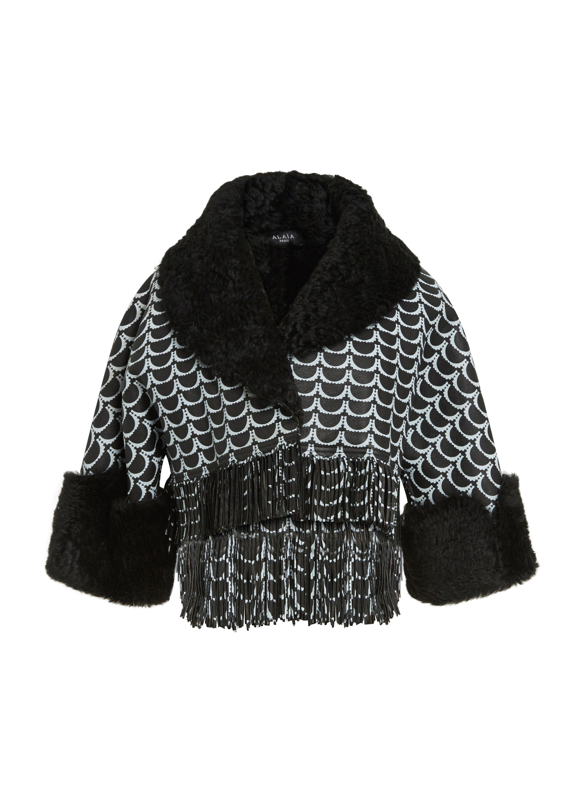 Bolero Arches en cuir - Noir & Blanc