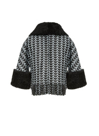 Bolero Arches en cuir - Noir & Blanc