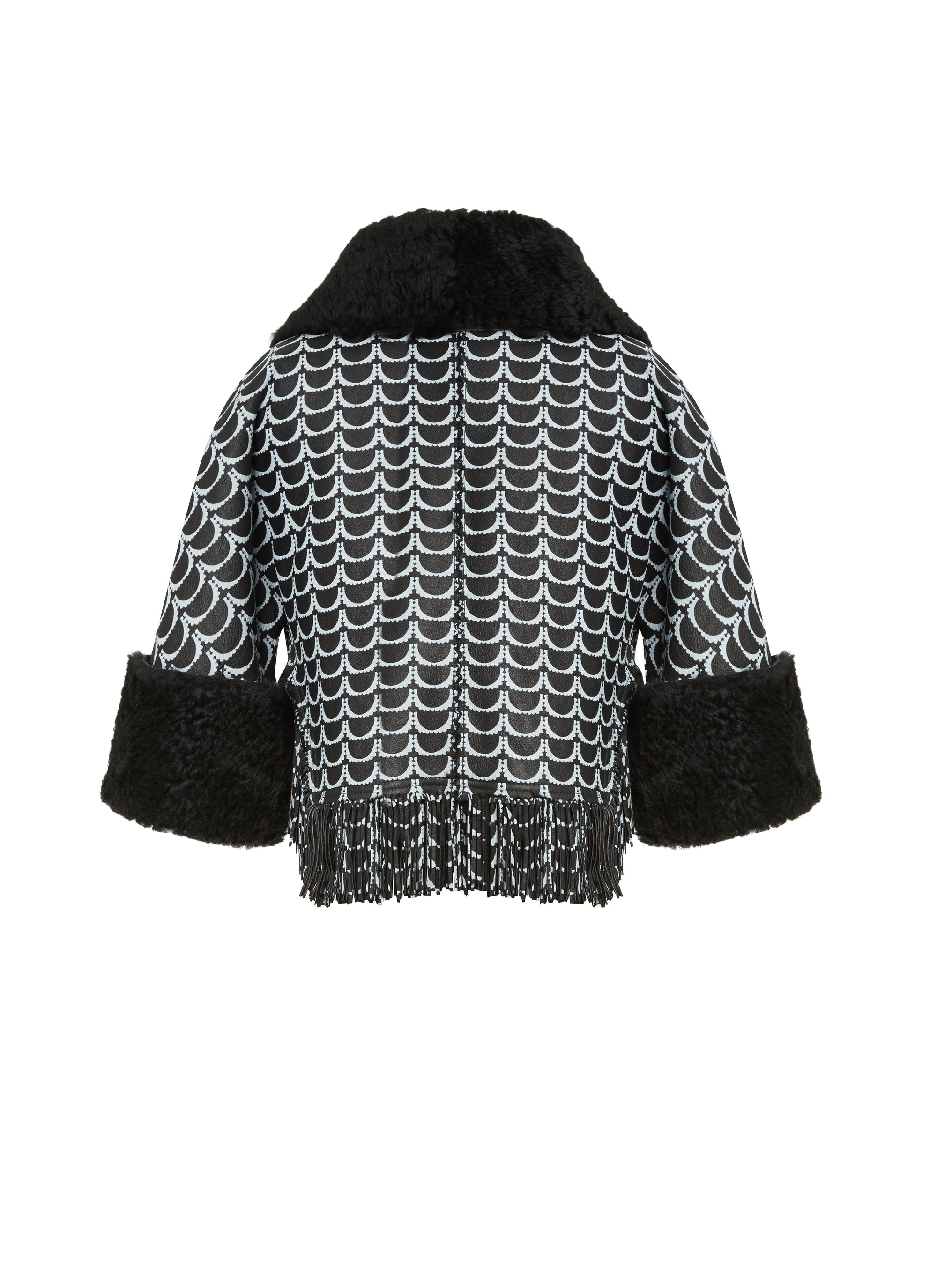 Bolero Arches en cuir - Noir & Blanc