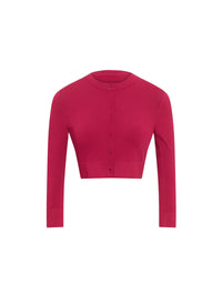 Knitted long sleeve button down cardigan - Purple