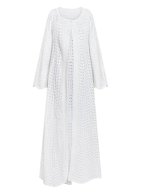 Manteau long à manches évasées - Blanc