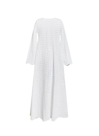Manteau long à manches évasées - Blanc