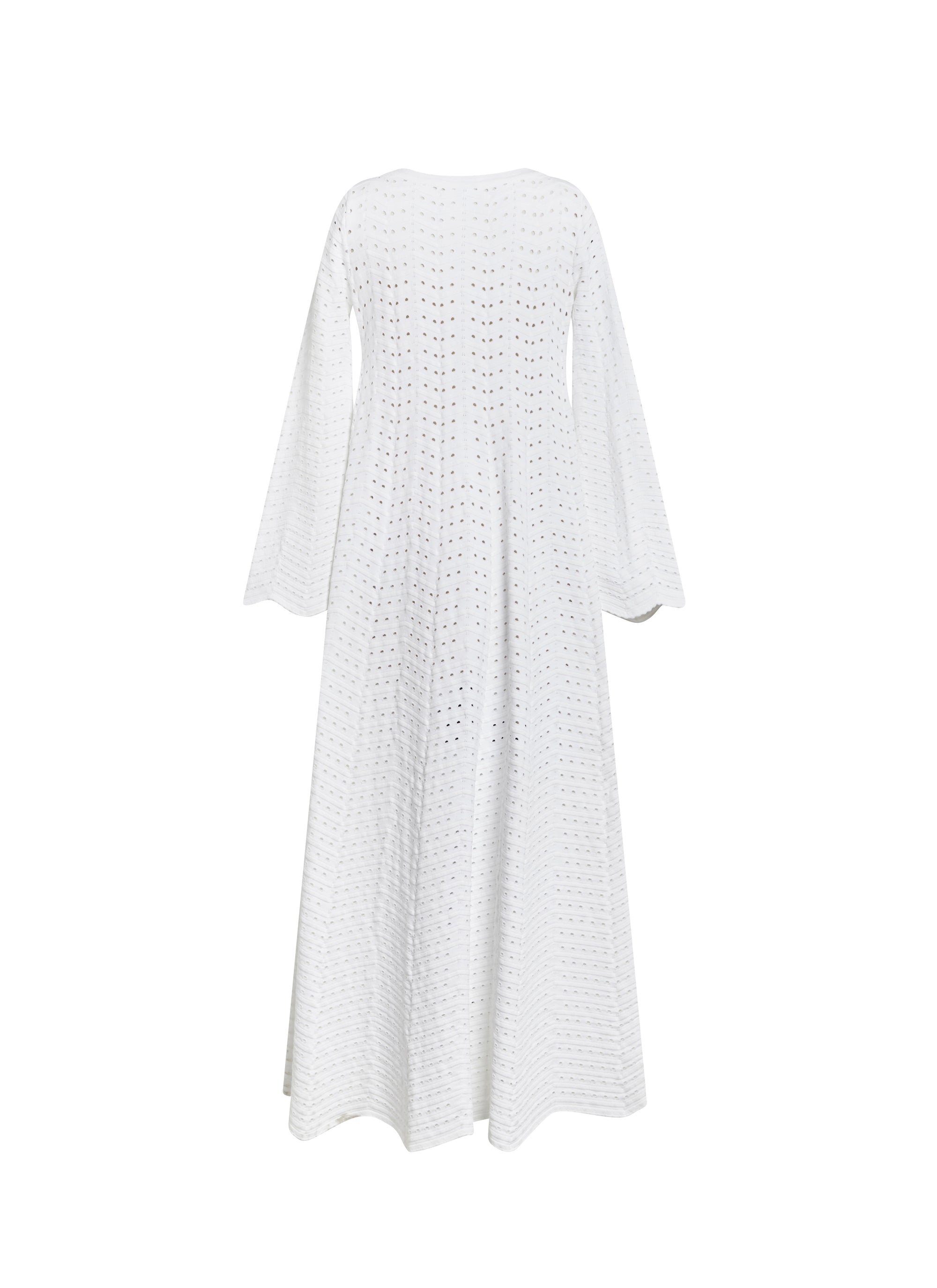 Manteau long à manches évasées - Blanc