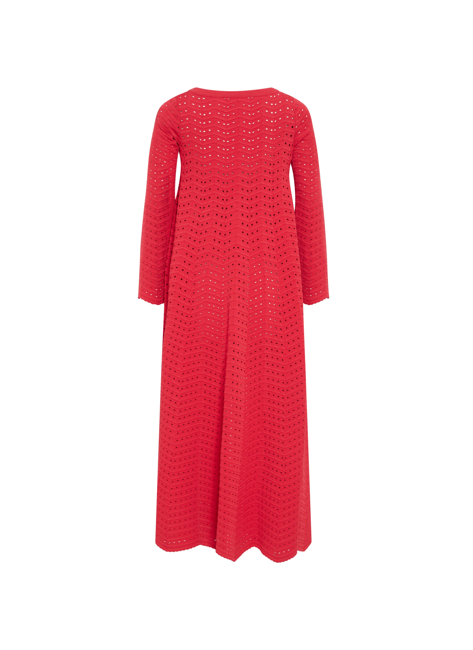 Manteau long à manches évasées - Rouge