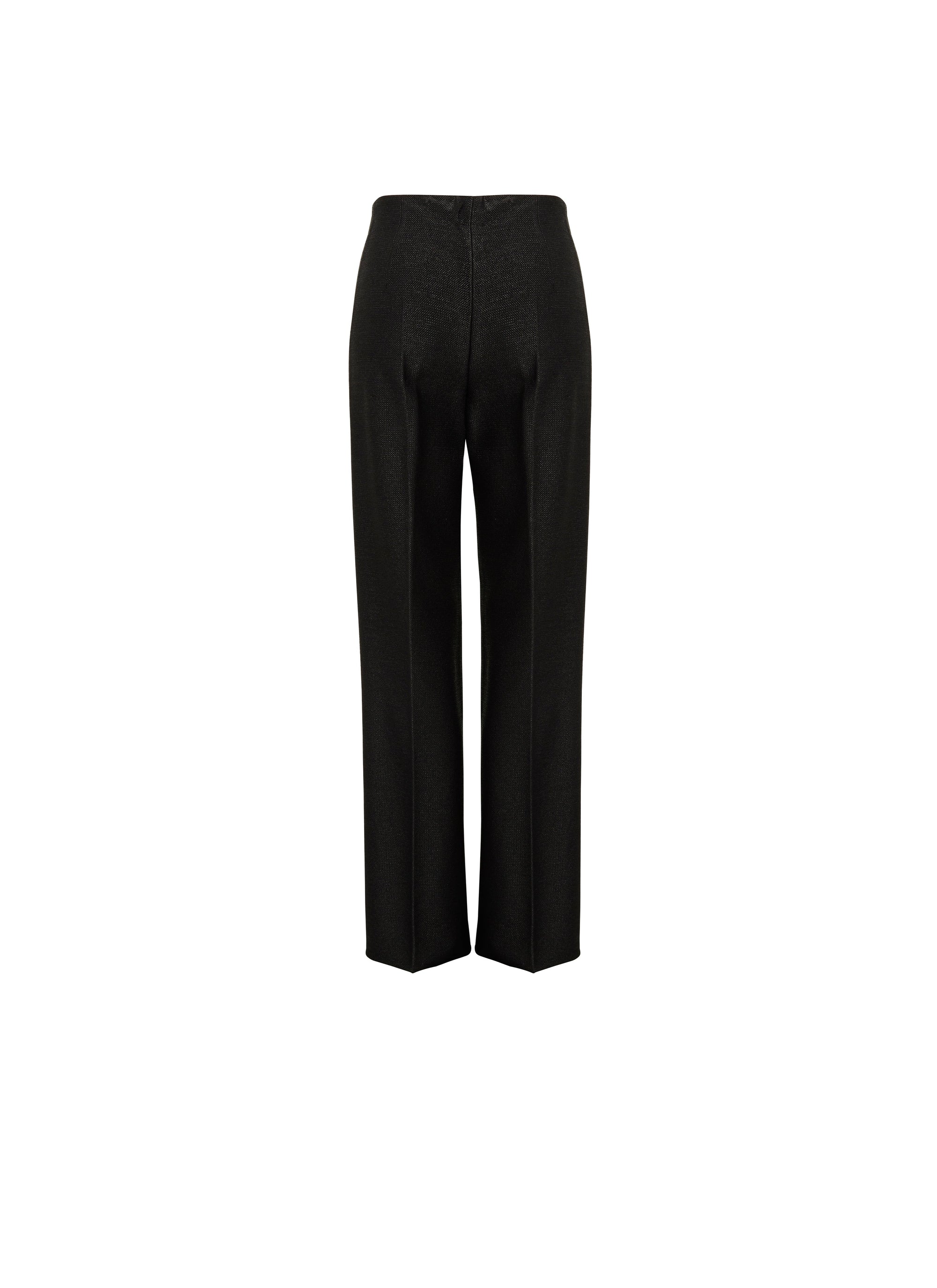 Pantalon à coupe large en rafia - Noir