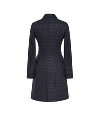 Fitted coat with wool buttons - Night