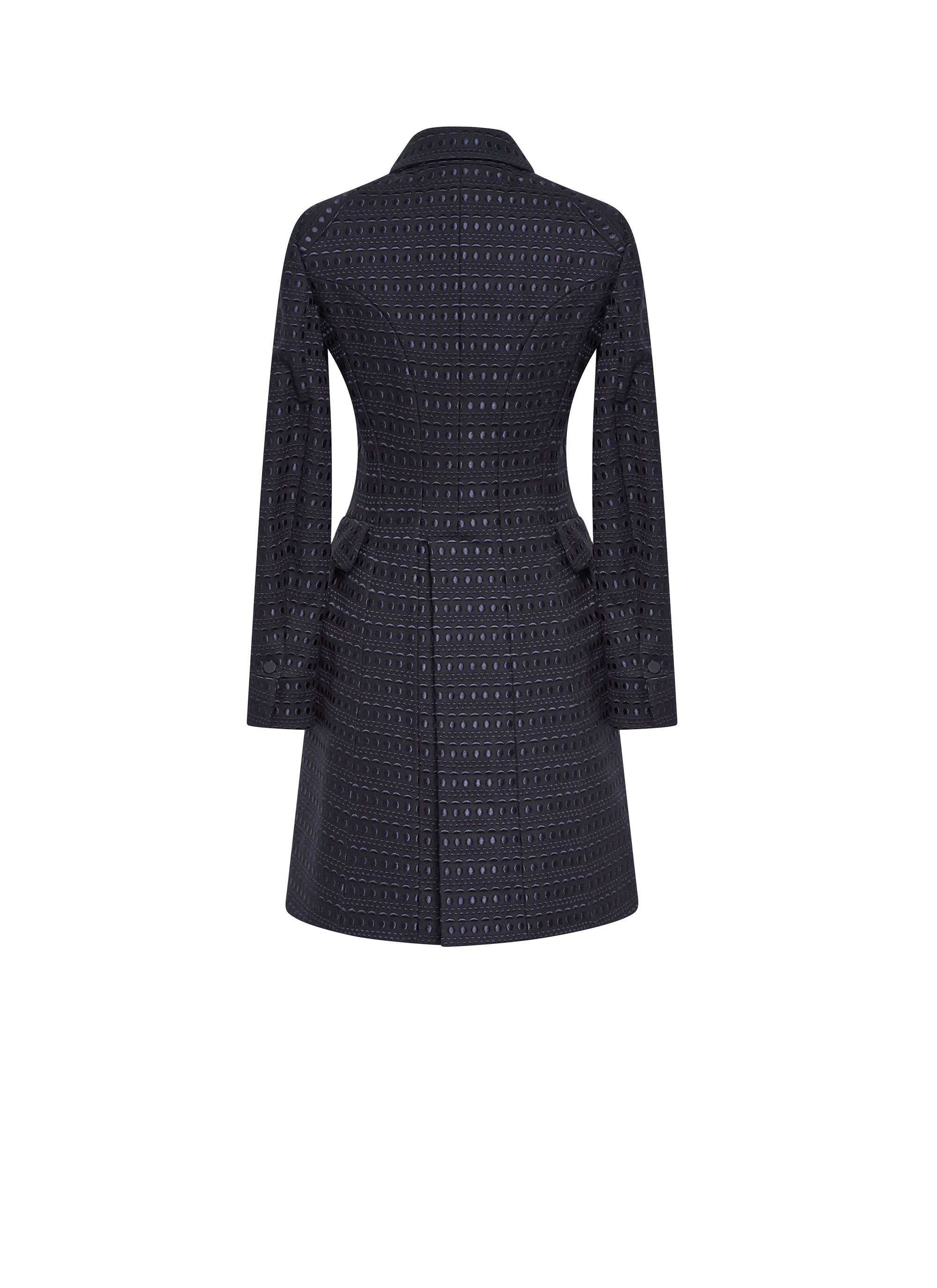 Fitted coat with wool buttons - Night