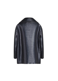 Coat in vienne wool jacquard - Multicolor