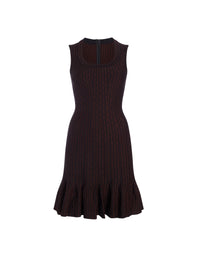 Sleeveless wool dress Segovie - Black & Cherry