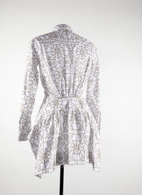 Chemise longue basque - Blanc & Mousse