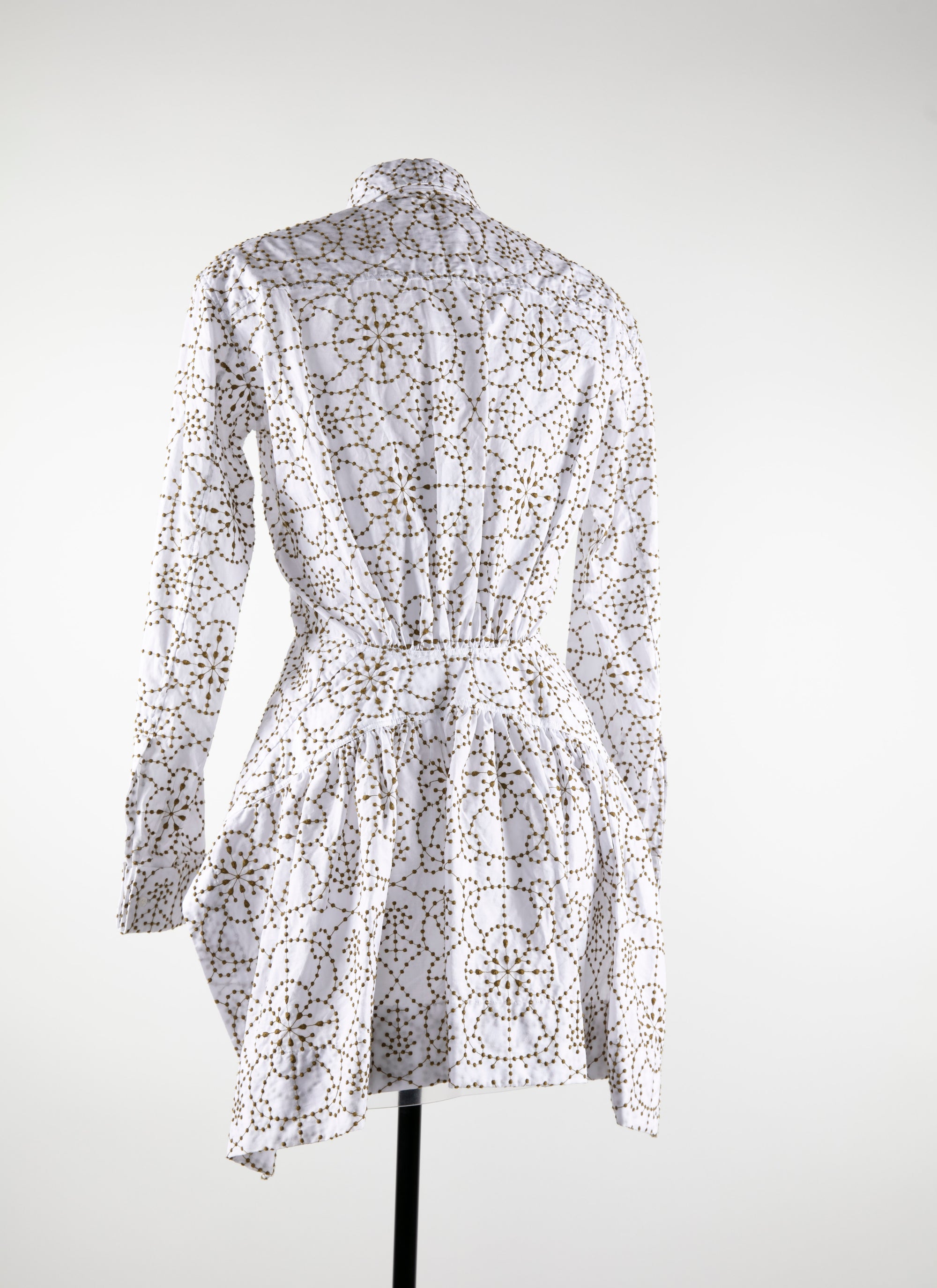 Chemise longue basque - Blanc & Mousse