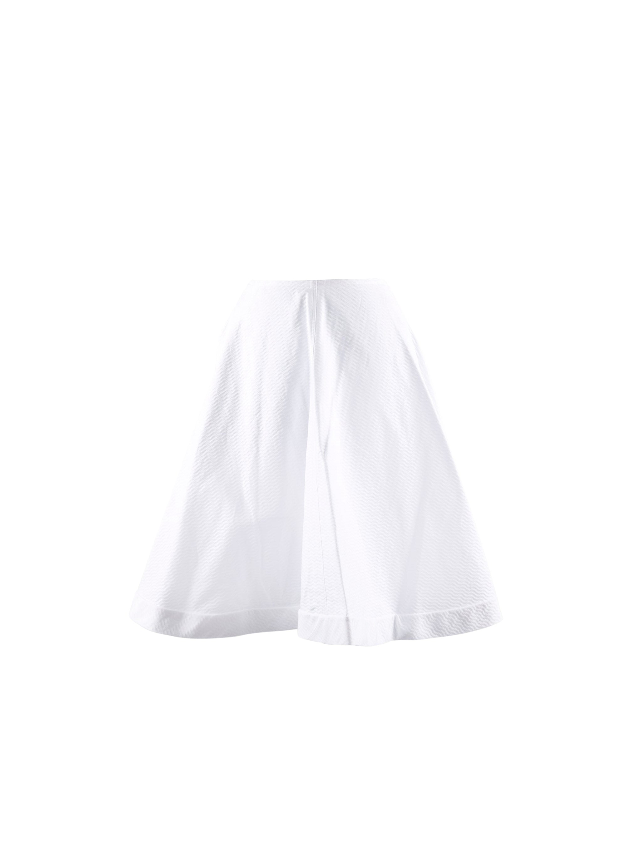 Jupe courte évasée unie avec détails - Blanc