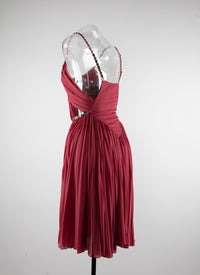Sleeveless sweetheart dress - Crushed Raspberry