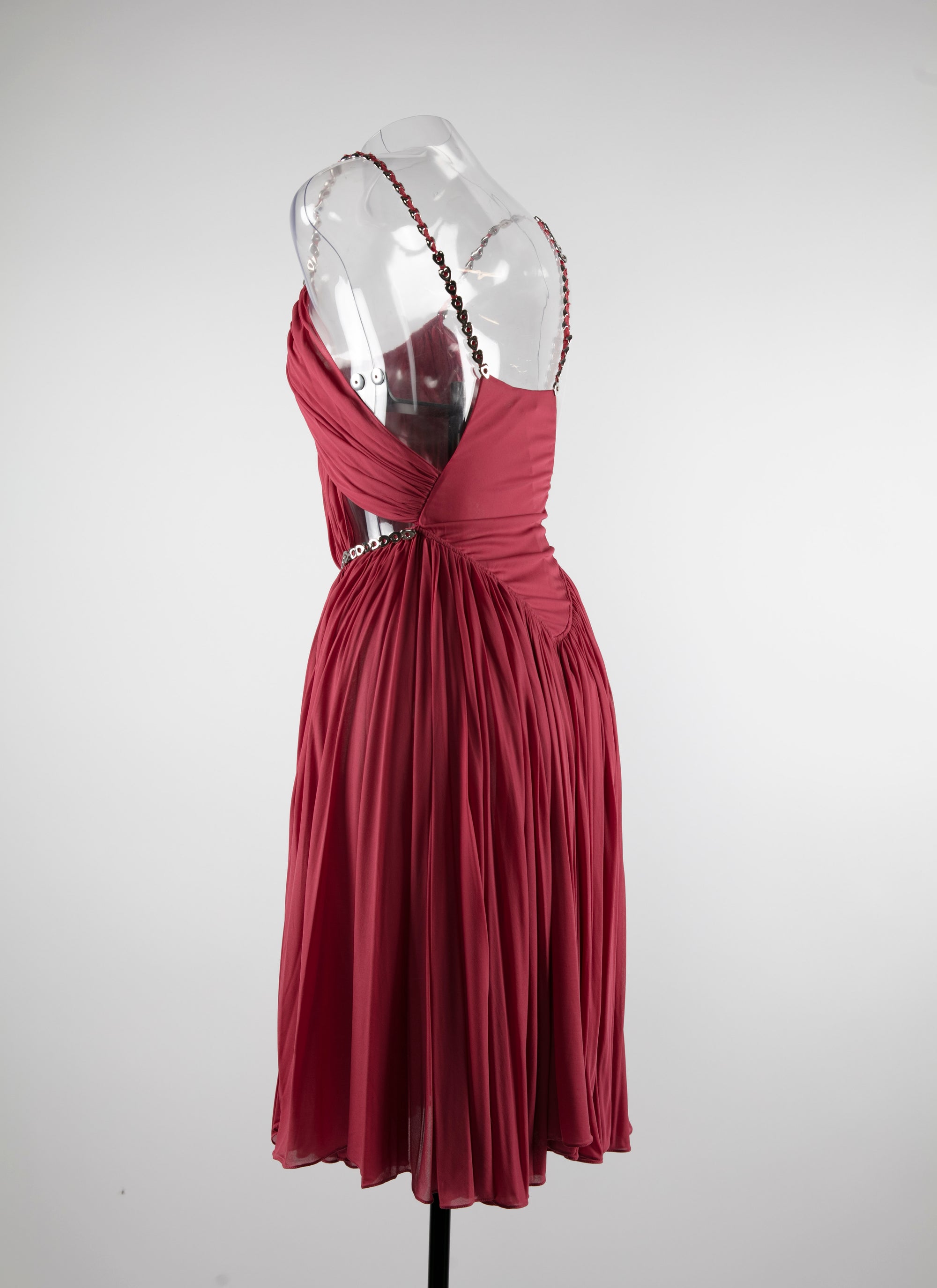 Sleeveless sweetheart dress - Crushed Raspberry
