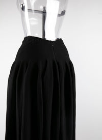 Long skirt in ribbed knit - Black intense