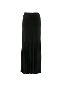 Long skirt with pleated detail - Black intense
