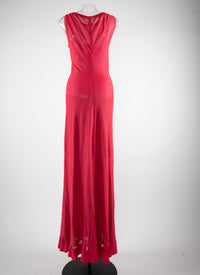 Boat neck dress - Raspberry