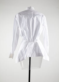 Chemise basque à manches longues - Blanc