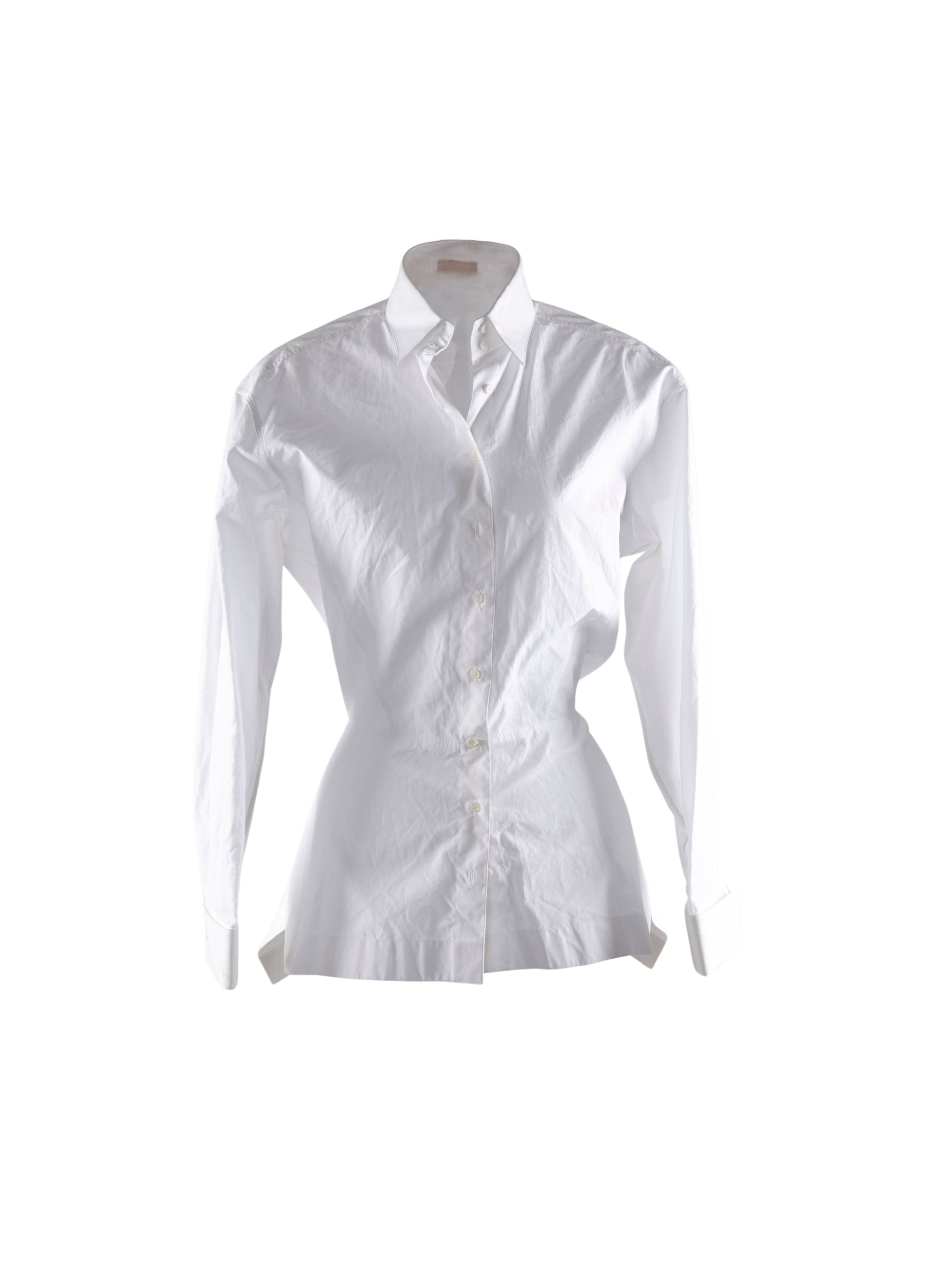 Chemise basque à manches longues - Blanc