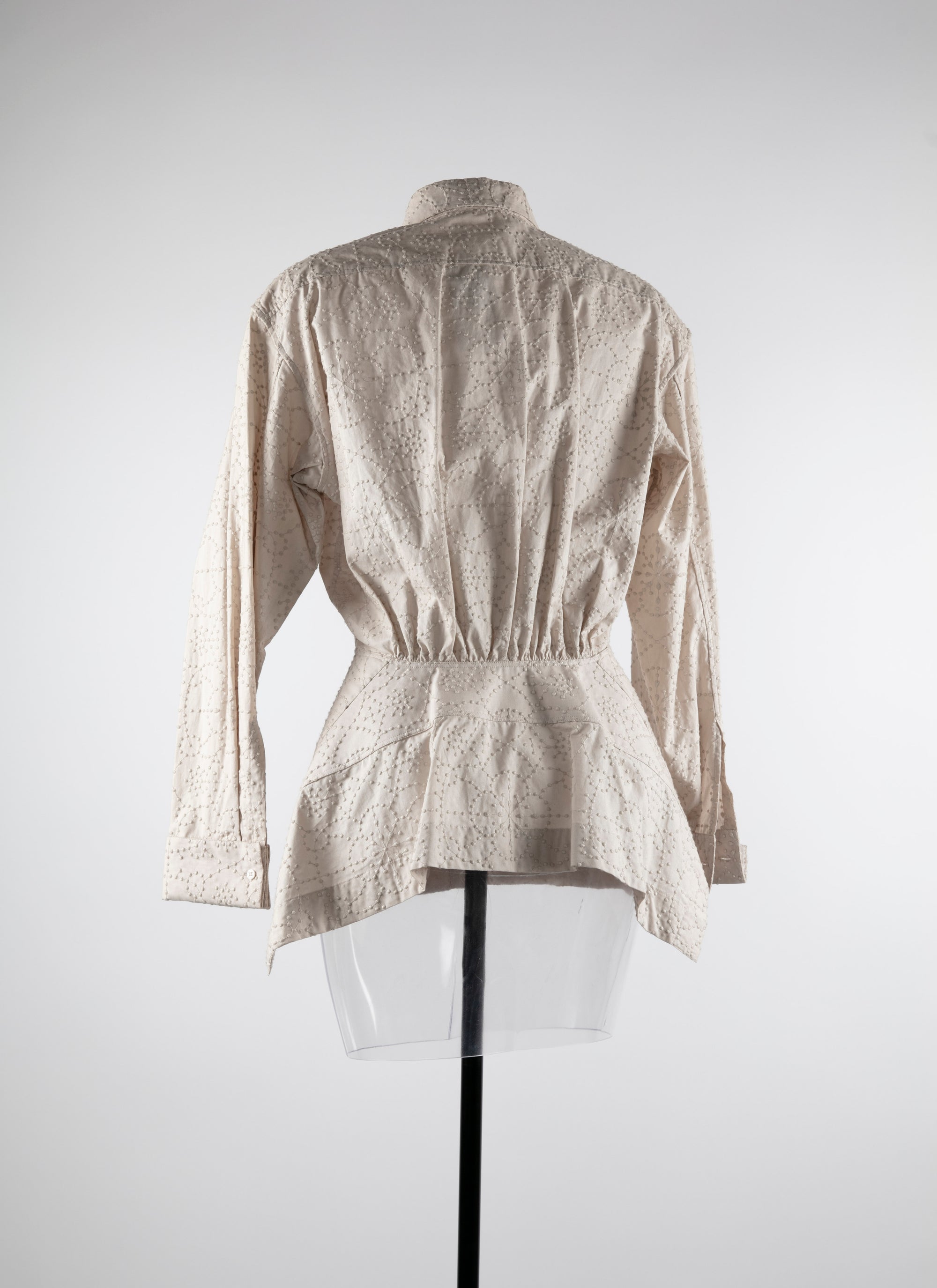 Chemise basque à manches longues - Perle