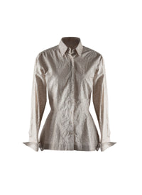 Chemise basque à manches longues - Perle