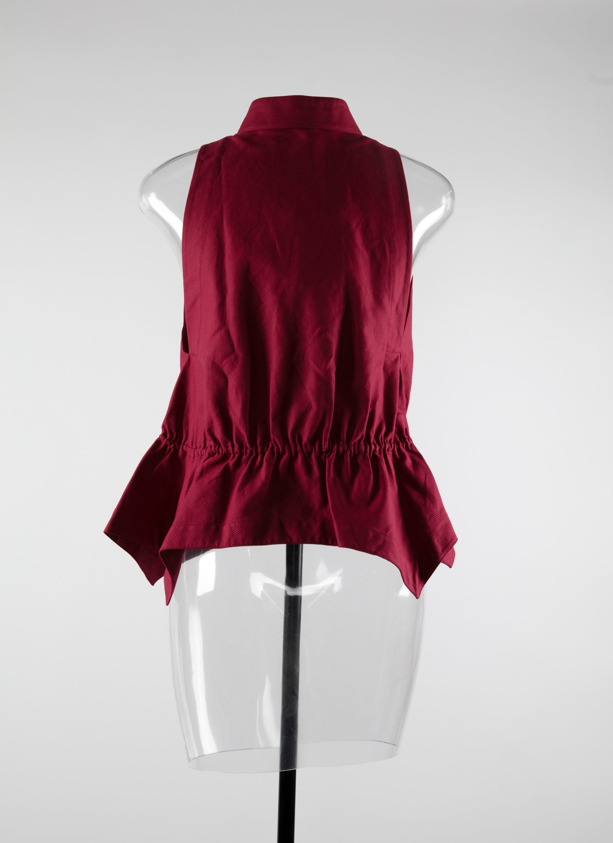 Chemise sans manches à cordon de serrage - Rouge brun